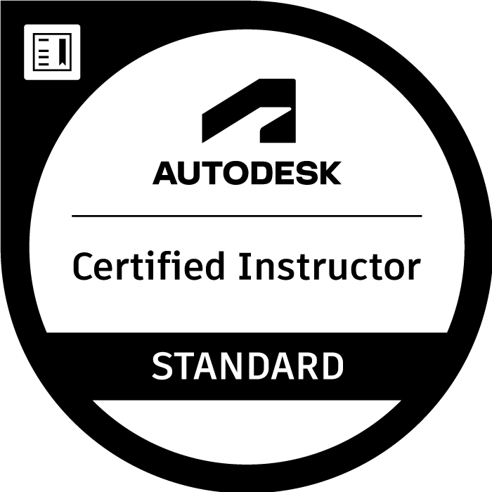 badge credencial de instrutor autodesk padrão