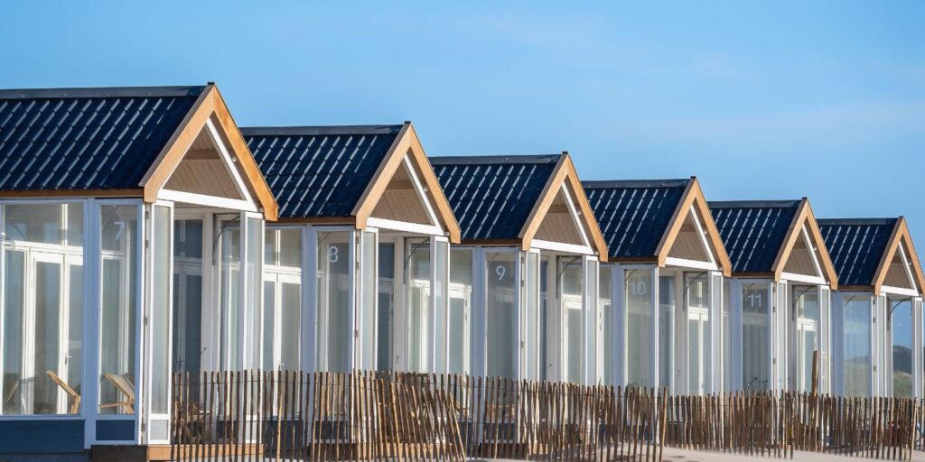 cabanas pre fabricadas com a industrialização da contrução e enfileiradas