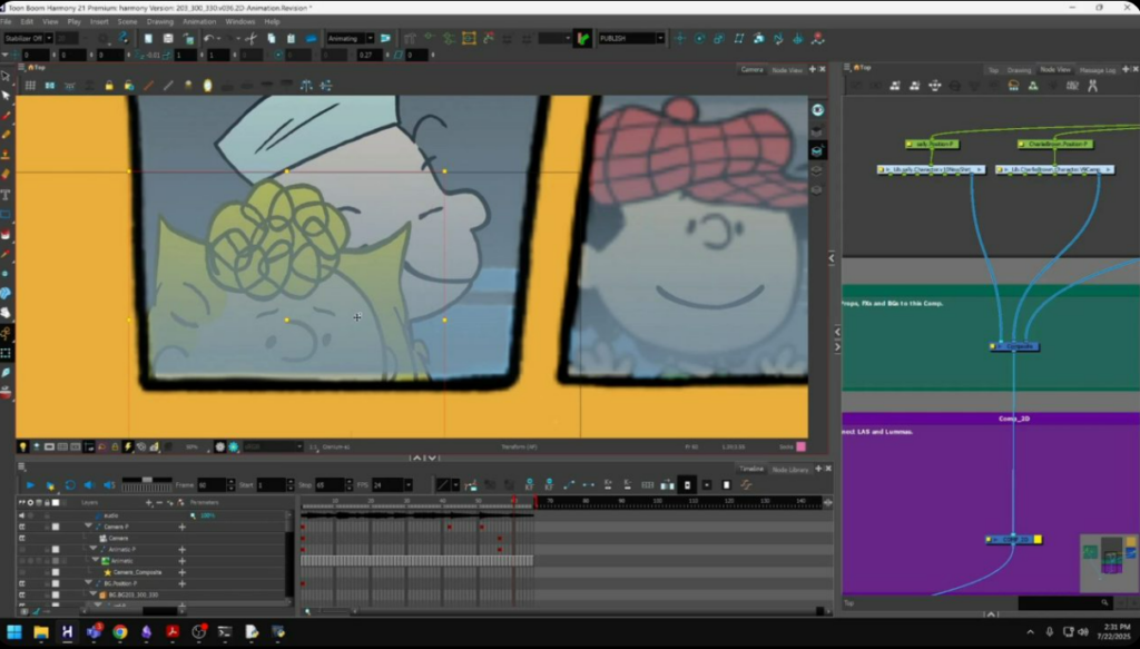 Modelo de personagem da Sally selecionado no Harmony Premium. Fornecido pela WildBrain Studios.